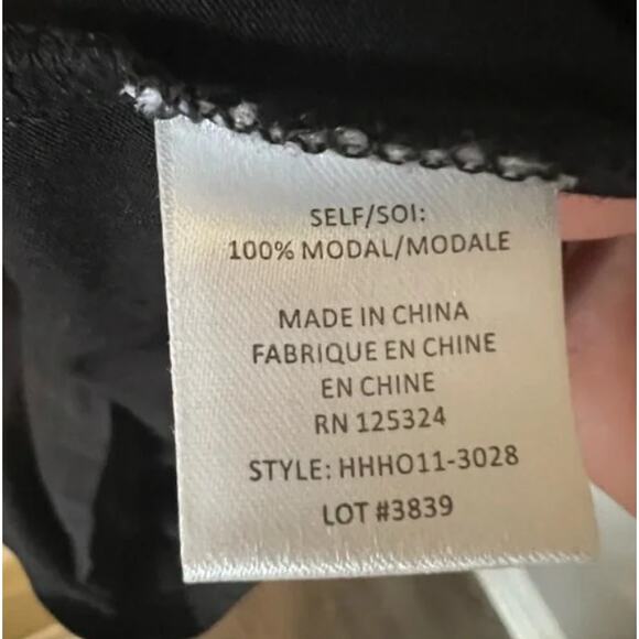 Haute Hippie Modal Surplice Neckline Faux Wrap Dress small Solid Black New NWT - Picture 7 of 8